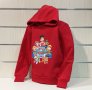 Нов детски суичър с дигитален печат на Paw Patrol (Пес патрул) в червен цвят, снимка 3