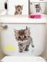 Коте стикер лепенка за стена мебел или тоалетна чиния за капака, снимка 4