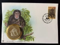 Сиера Леоне 1986 - Обикновено шимпанзе , 30 години WWF медал – Numisbrief, снимка 1