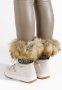 Модни дамски апрески боти ботуши с пух в бежов цвят, снимка 5