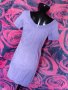 Лилава къса рокля спортен тип с цип на гърба М, снимка 2