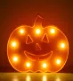 Светеща табела, Хелоуин, тиква, оранжева, 24.5x3x21cm, снимка 2