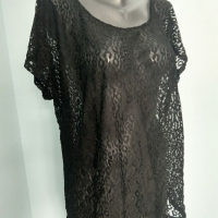 Еластична дантелена блуза тип туника "Bon a parte"® / голям размер , снимка 2 - Туники - 36575312