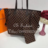 Кафява чанта Louis Vuitton Neverfull- VL1 , снимка 1 - Чанти - 37757083