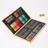 Творчески комплект за рисуване в куфарче с моливи, маркери, акварели, и аксесоари, 180 Части, снимка 3 - Рисуване и оцветяване - 34789035
