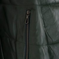 Дамско кожено тъмнозелено яке марка Giorgio di Mare - L, снимка 5 - Якета - 38478286