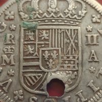 Сребърна монета 2 реала 1723г. Филип пети Мадрид Испания 12204, снимка 3 - Нумизматика и бонистика - 42987513