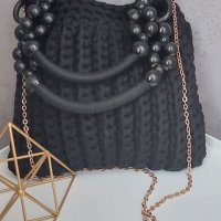 Дамска плетена чанта , снимка 2 - Чанти - 37561136