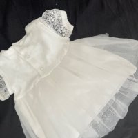 Официална бебешка рокля бяла, снимка 2 - Комплекти за бебе - 43970210