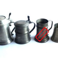 Метални Халби за бира калай, снимка 3 - Антикварни и старинни предмети - 42672067