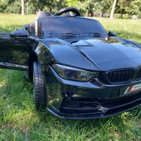 Акумулаторен КОЛА тип BMW M3  Металик боя 12V с меки гуми с Кожена седалка MP3 плейър Модел 2022 г.	, снимка 1 - Детски велосипеди, триколки и коли - 37299379