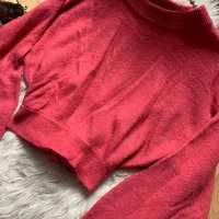 Розов кроп пуловер Н&М, снимка 3 - Блузи с дълъг ръкав и пуловери - 38958381