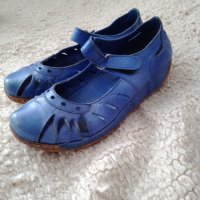 Страхотен син цвят обувки естествена кожа , снимка 6 - Дамски ежедневни обувки - 37096909