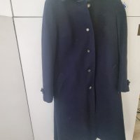 Дамско синьо палто, снимка 1 - Палта, манта - 44097454