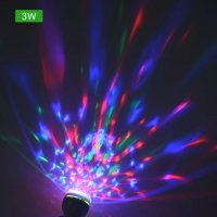 ХИТ LED RGB въртяща диско лампа крушка страхотни ефекти, снимка 3 - Крушки - 26967464