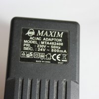 Адаптер MAXIM MTA 482408 24V 800mA 0.8A , снимка 1 - Кабели и адаптери - 28640081