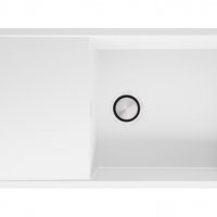 Кухненска Мивка от Гранит модел Ибиса 900 x 500 Supreme Бял, снимка 1 - Други - 37118269