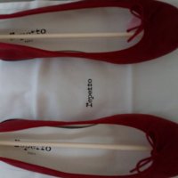 НОВИ обувки балерина, кожа 100%, велур, REPETTO PARIS, Франция, 38,5, снимка 13 - Дамски ежедневни обувки - 43074495