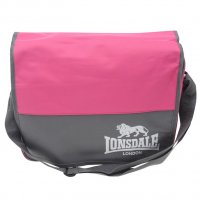Ултрамодна дамска чанта " Lonsdale "в сиво и розово,внос - има голямо основно отделение и 2 джоба с , снимка 2 - Чанти - 26523732