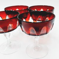 Чаши за шампанско, червен кристал (2.2), снимка 6 - Чаши - 43865290
