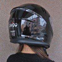 Каска за мотоциклет SHIDO Integral (вградени слънчеви очила), снимка 10 - Аксесоари и консумативи - 43804234