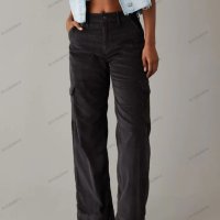 Дамски свободен прав панталон от рипсено кадифе в едноцветен цвят, 5цвята - 024, снимка 11 - Панталони - 43415803