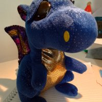 Сафир, син плюшен дракон, Ty, снимка 5 - Плюшени играчки - 43758992