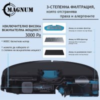 MAGNUM ONE Plus Black – Прахосмукачка робот за сухо и мокро почистване * Безплатна доставка, снимка 7 - Прахосмукачки - 38894700