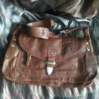 Винтидж чанта от естествена кожа / genuine leather handbag, снимка 5 - Чанти - 43360340