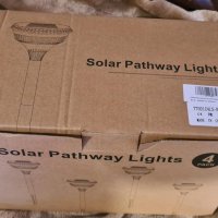 Нови 4 броя Соларни LED Лампи ECOWHO за Градински Пътеки алеи IP65, снимка 8 - Лед осветление - 44043668