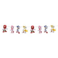 Соник Sonic картонен банер гирлянд украса парти рожден ден, снимка 1 - Други - 40550666