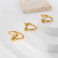 Елегантен пръстен в златно с цирконий, снимка 3 - Пръстени - 44042417