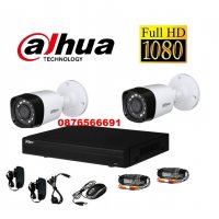 DAHUA Full HD комплект - DVR + 2камери 1080р + кабели + захранване, снимка 1 - Комплекти за видеонаблюдение - 28611782