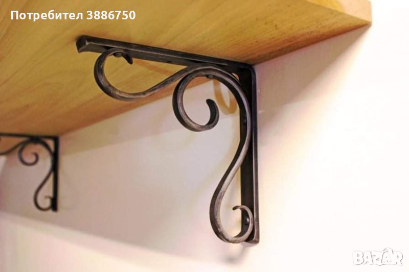 Конзоли , рафтодържачи стойки и ъгли за рафтове и етажерки от ковано желязо, снимка 1