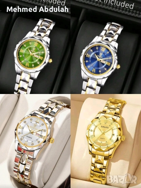 Различни модели дамски календарни светещи кварцови часовници, снимка 1