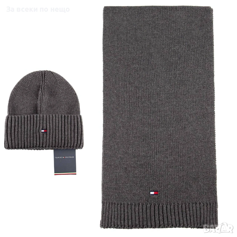 Tommy Hilfiger Комплект Зимен Шал И Зимна Шапка - Налични Различни Цветове Код SK428, снимка 1