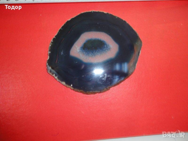 Полиран минерал ахат халцедон 3, снимка 1