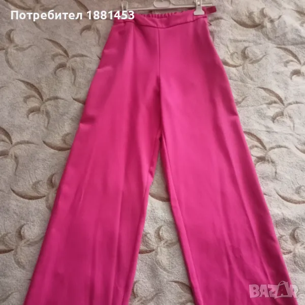 Цикламен панталон с широк крачол., снимка 1