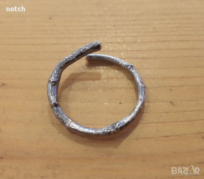 Сребърен пръстен "клонче", снимка 1