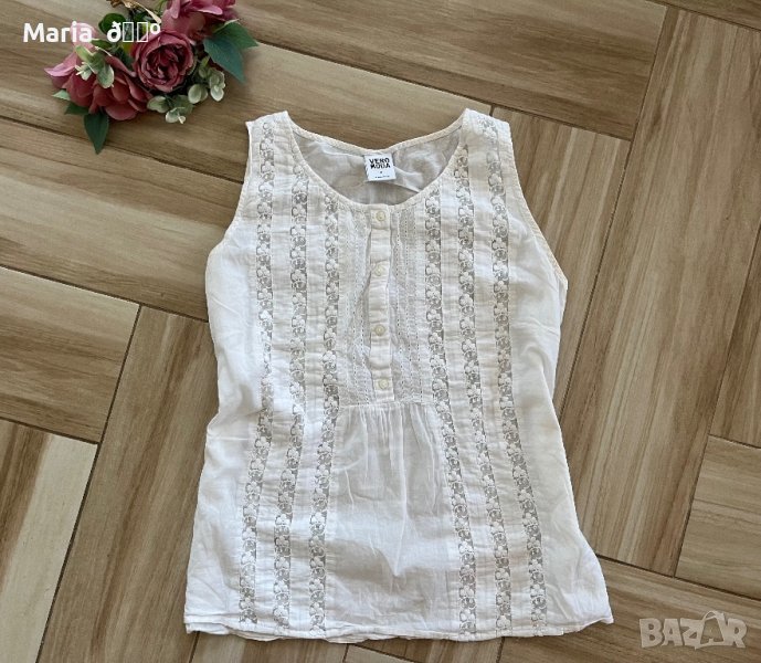 Ленен дантелен потник, снимка 1