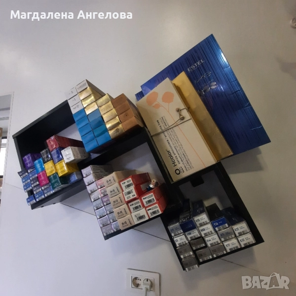 Дървени черни стелажи , снимка 1