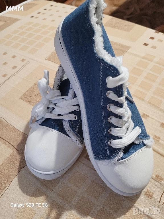 нови дънкови кецове отговарят на 39 номер, снимка 1