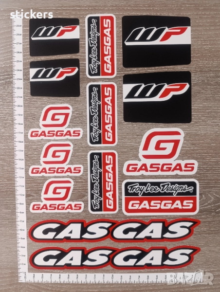 Стикери Гас Гас 14 бр. Gas Gas Stickers - лист А4, снимка 1