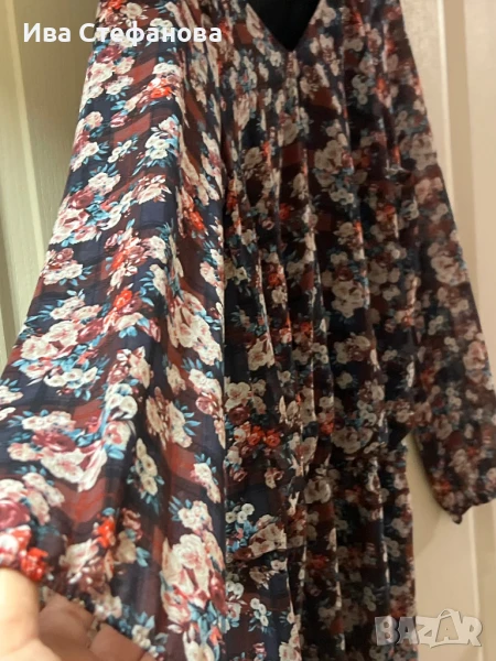  Нова нежна феерична къса флорален принт цветя ежедневна елегантна рокля ниска талия Esprit , снимка 1