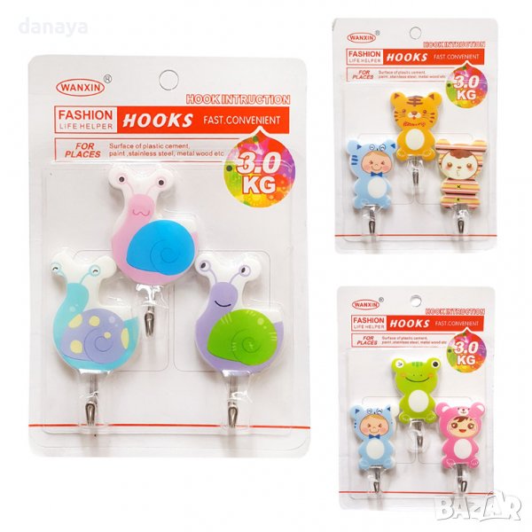 2464 Комплект самозалепващи закачалки различни модели, снимка 1