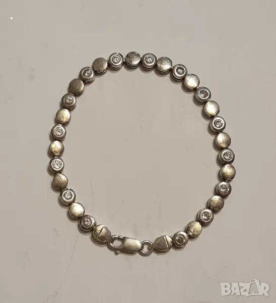 Сребърна Кристална гривна 925, снимка 1