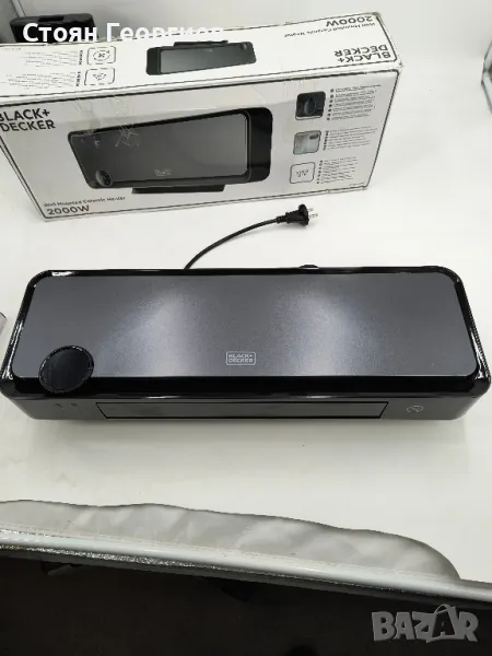 Керамична печка Black & Decker BXWSH2000E 2000W Електрическа печка духалка отоплител за стена

, снимка 1