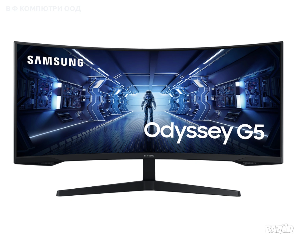 Монитор Samsung Odyssey G5 34 inch, VA Curved UWQHD 3440x1440, снимка 1
