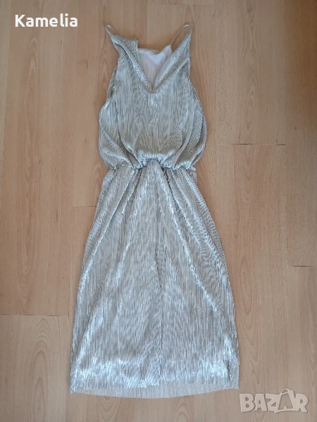 Сребърна рокля, S-M размер , снимка 1