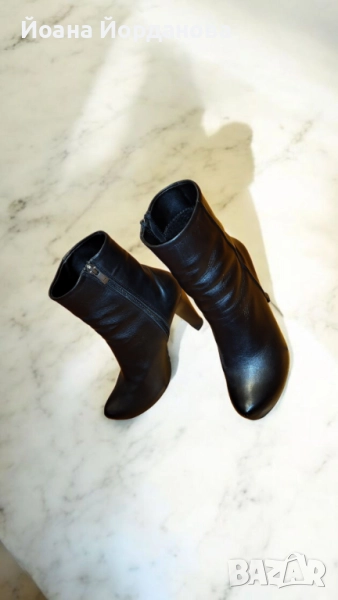 Черни зимни боти/естествена кожа 39 номер, снимка 1